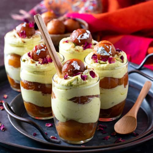 Gulab jamun with ice cream