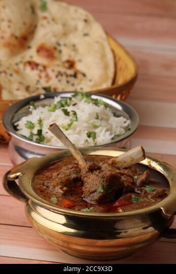 Mutton Curry with Rice/Naan