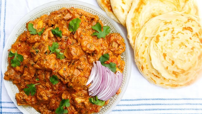 Parotta with Chicken Curry