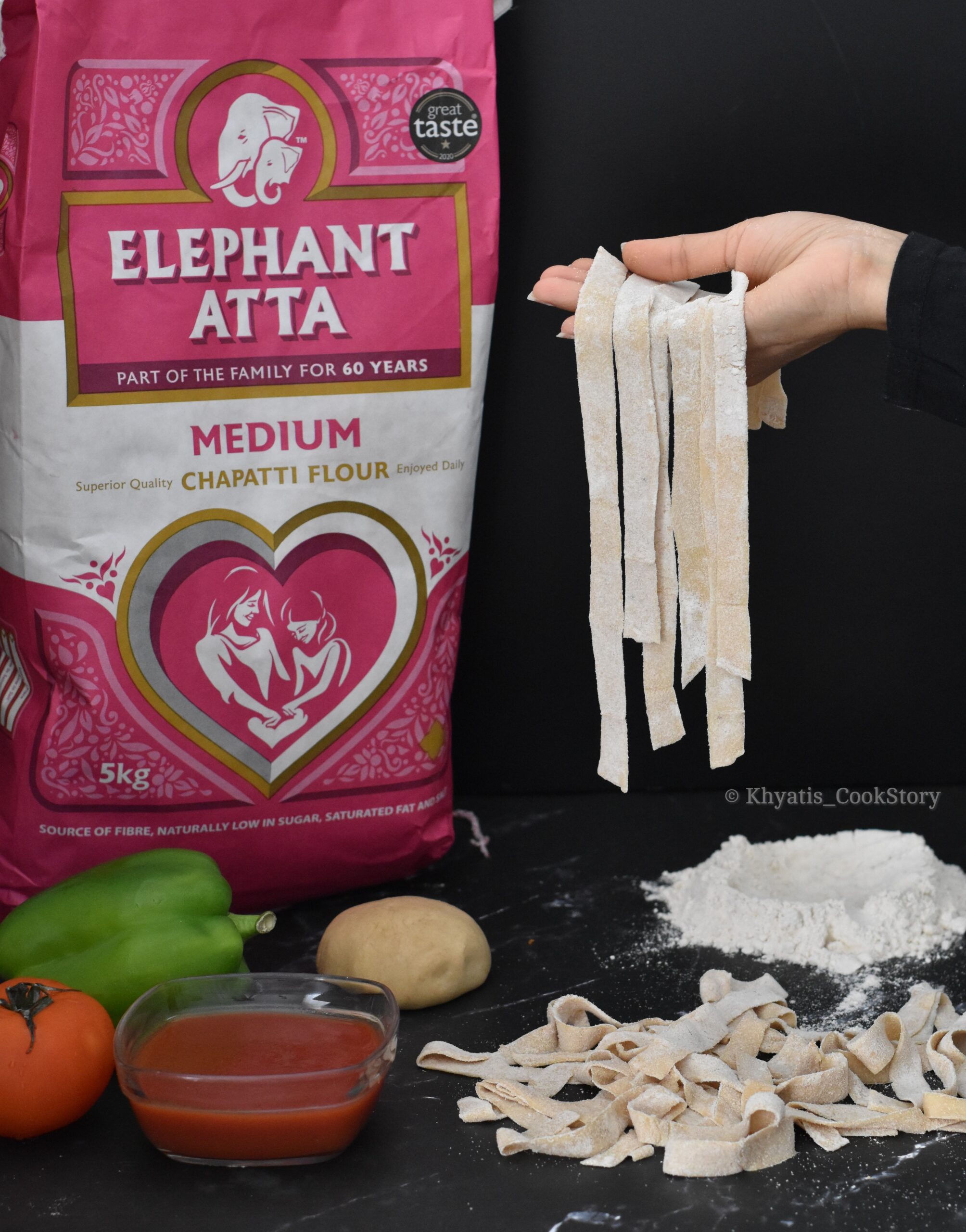 whole wheat flour pasta Indian Food Festival